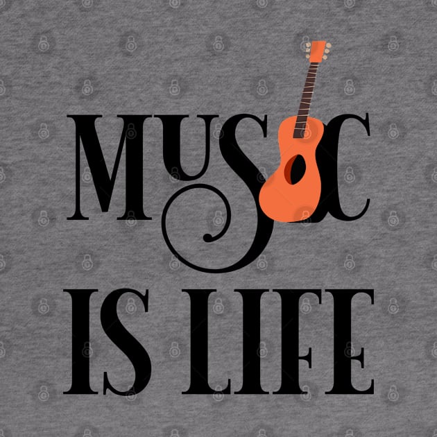 Music is life guitar by Polynesian Vibes